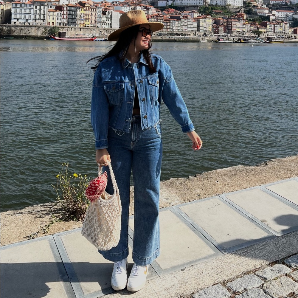 Everlane Blue Flare & Wide Leg Jeans